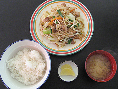 野菜炒めライス